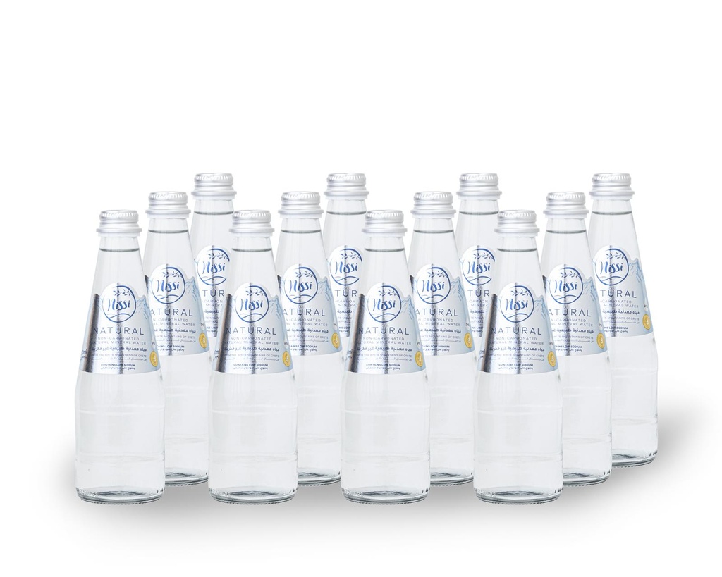 Nissi Greek Mountain Spring Water Glass Bottle 330ml (12pc)